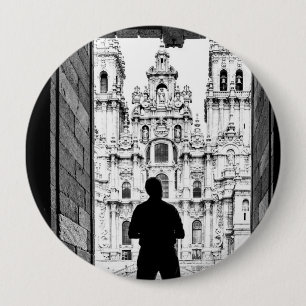 Kathedraal van Santiago de Compostela Ronde Button 4,0 Cm