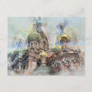 Kathedraal van Sint-Petersburg, Rusland Briefkaart