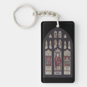 Kathedraal van Sint-Polycarpus Glas-in-loodkunst Sleutelhanger