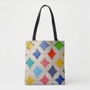 Kathedraal venster handgemaakte quilt patroon tote bag