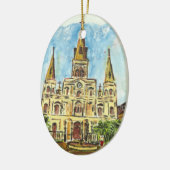 Kathedraal Waterverf Keramisch Ornament (Links)