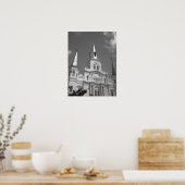 Kathedraal zwart-wit poster (Keuken)
