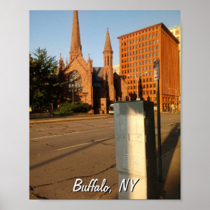 Kathedraalplein en Guaranty Building Poster
