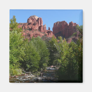 Kathedraalrots en stroom in Sedona Arizona Magneet