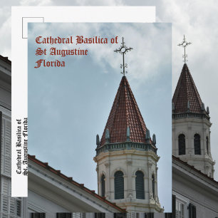 Kathedrale Basiliek van St. Augustine Florida Briefkaart