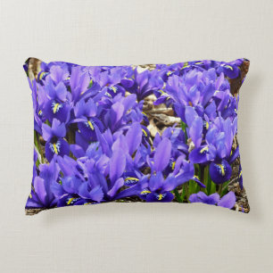 Katherine Hodgkin Irises Paarse Spring Floral Accent Kussen