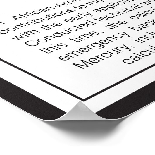 Katherine Johnson Poster (Hoek)