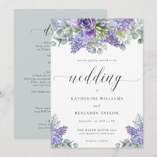 Katherine Lavender Faire-part de mariage avec RSVP