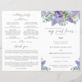 Katherine Lavender Katholieke Wedding Mass Program (Voorkant)