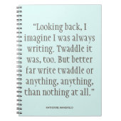 Katherine Mansfield Carnet de devis (Devant)