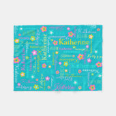 Katherine nom personnalisé aqua couverture rose (Devant (Horizontal))