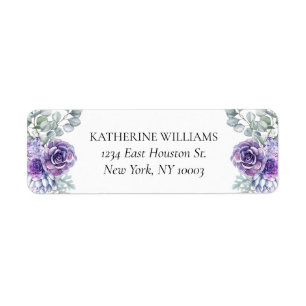 Katherine Paars Succulents Wedding Return Address Etiket