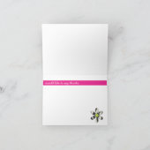 Katherine - Zebra en Hot Pink Bedankkaart (Binnen)