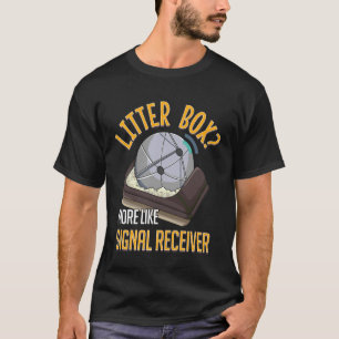 Katheter of signaalontvanger Grappige kat UFO mann T-shirt
