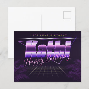 Kathi Nom Prénom Anniversaire de la carte postale