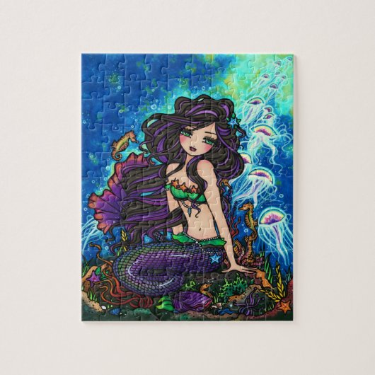 "Kathleen" Mermaid Jellyfish Puzzle Legpuzzel (Verticaal)