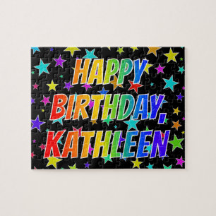 "KATHLEEN" Voornaam, Leuk "GEFELICITEERD MET JE VE Legpuzzel