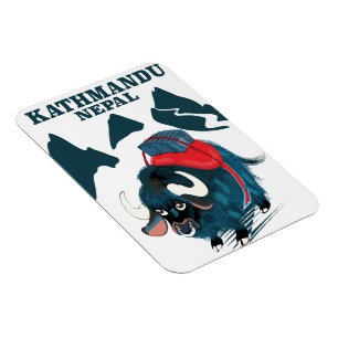 Kathmandu Nepal Reisposter Magneet