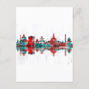 Kathmandu Nepal Skyline Uitnodiging Briefkaart