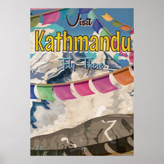 Kathmandu Vintage Travel poster (Voorkant)