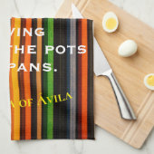 Kathokatholieke Saint Quote Kitchen Towel Theedoek (Quarter Fold)