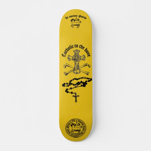 Katholiek aan het bot - Skateboard, 7 ¾" Deck Skateboard (Voorkant)