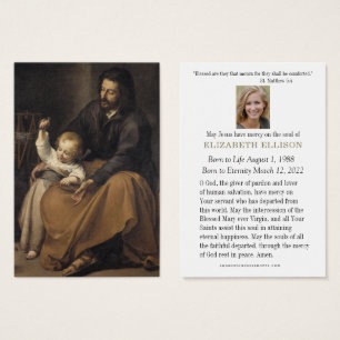 Katholiek begrafenisgebed St. Joseph Visitekaartje