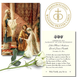 Katholiek bruiloftsgebed Betrothal Mary Joseph Visitekaartje