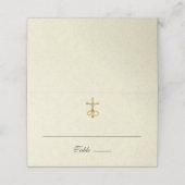 Katholiek Elegant Ecru Kant Bruiloft (Buitenkant ongevouwen)