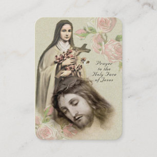 Katholiek gebed Heilige Gezicht St. Therese Religi Visitekaartje