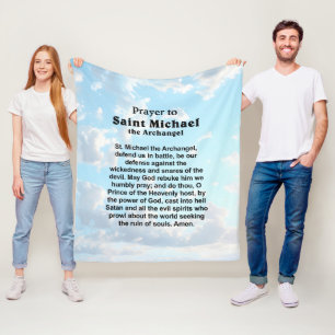 Katholiek Gebed voor Bescherming en Moed Fleece Deken
