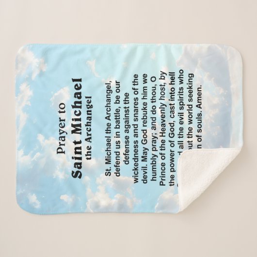 Katholiek Gebed voor Bescherming en Moed Sherpa Deken (Voorkant (horizontaal))