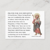 Katholiek gebed voor zielen in purgatory Funeral Plaatskaartje (Achterkant)