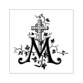 Katholiek Gezegend Maagd Maria Marianenkruis Rubberstempel (Afrduk)