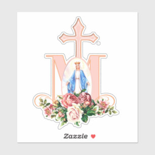 Katholiek Gezegend Maagd Religieus Vinyl Contour Sticker