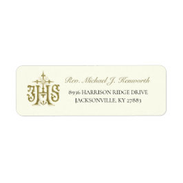 Katholiek gouden kruis Christelijk IHS Religious Etiket