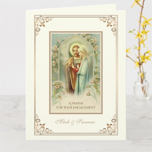 Katholiek Huwelijksgebed Gefeliciteerd Kaart (Gele Bloem)