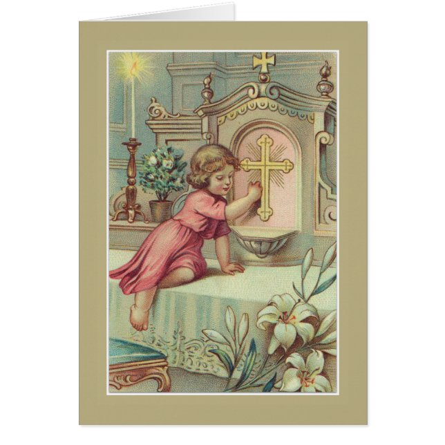 Katholiek  Kind op Tabernacle Altar (Voorkant)