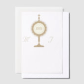 Katholiek monogram bruiloft vellum uitnodigingen (Offset)