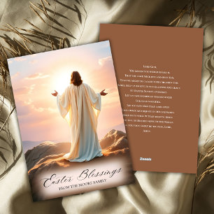 Katholiek Pasen Christus Is Opgestaan Pascha Zegen Feestdagenkaart