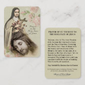 Katholiek Prayer Heilig Gezicht St. Therese Religi Plaatskaartje (Voorkant / Achterkant)