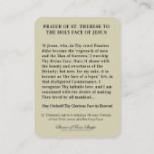 Katholiek Prayer Heilig Gezicht St. Therese Religi Plaatskaartje (Achterkant)