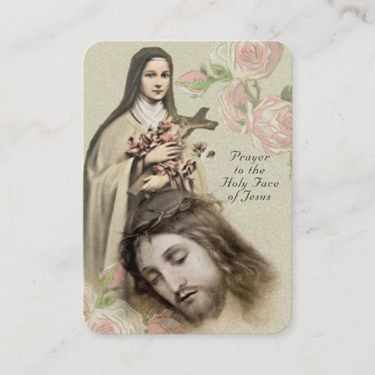 Katholiek Prayer Heilig Gezicht St. Therese Religi Plaatskaartje (Voorkant)