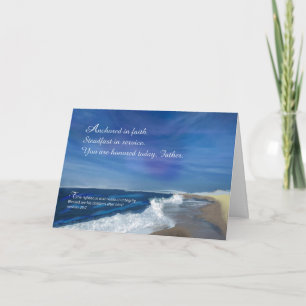 Katholiek Priester Religieus Vaderdag Ocean Geloof Kaart