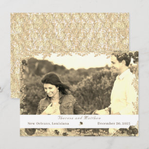 Katholiek Rozen Flat Save the Date Kaart