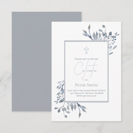 Katholiek sacrament van het vormsel kaart (Voorkant / Achterkant)