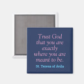 Katholiek Saint Quote Magnet Magneet (Voorkant / Achterkant)