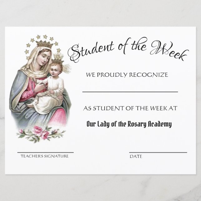 Katholiek schooldiploma (Voorkant)