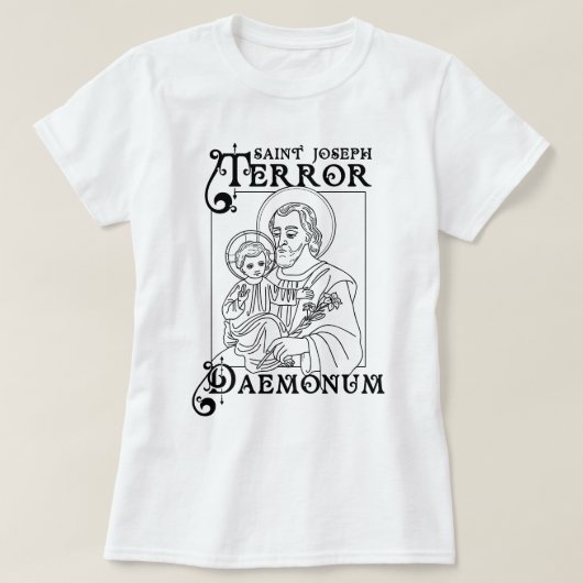 Katholiek Shirt St Joseph Terror of Demons (Design voorkant)
