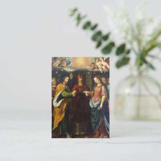 Katholiek Verloving Hogeschschap Weddenschap Informatiekaartje (Staand voorkant)